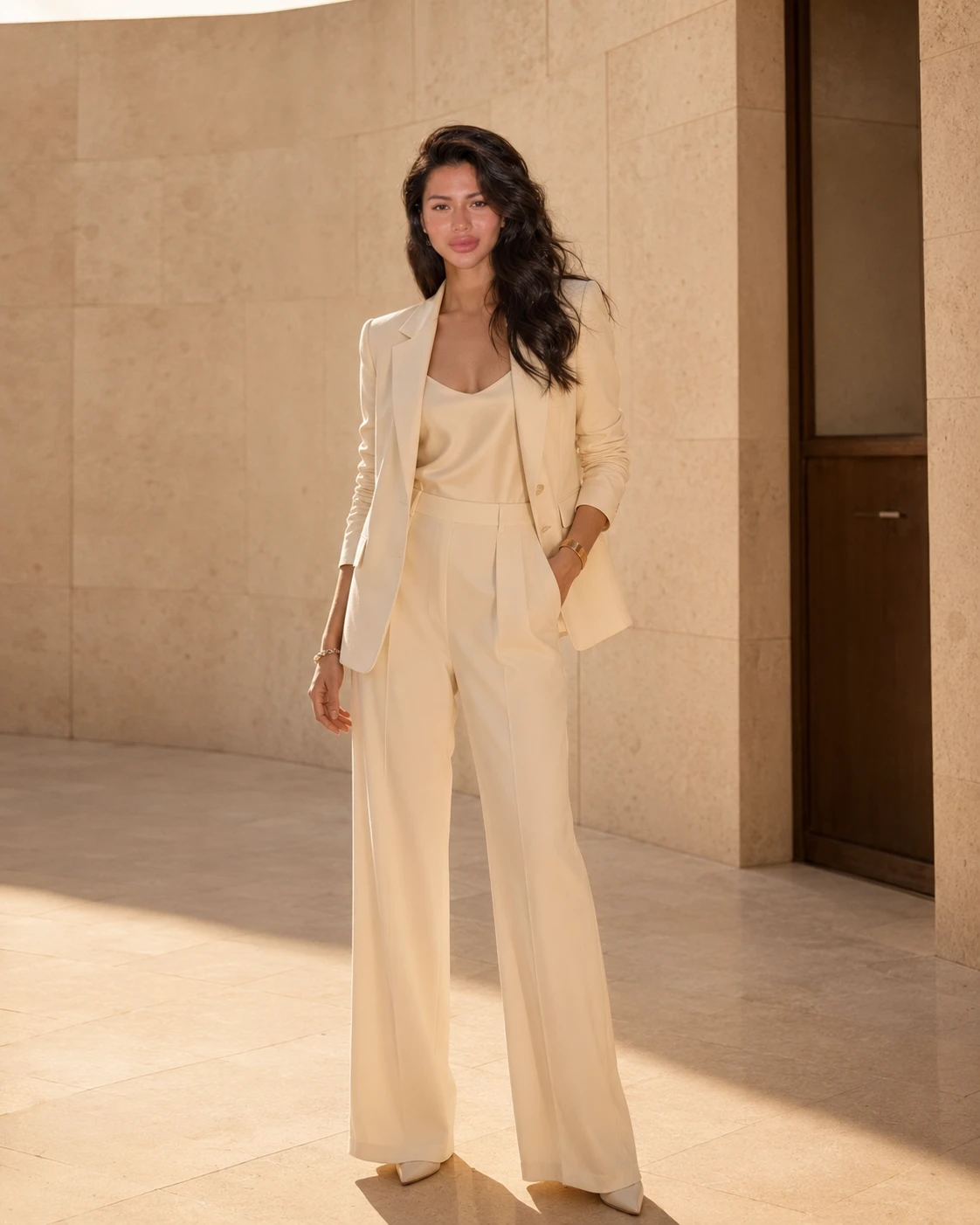 Sculpted Linen Blazer